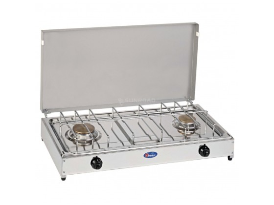 Fornello a Gas Parker – 2 Fuochi in Acciaio Inox Top Quality per Camper e Campeggio